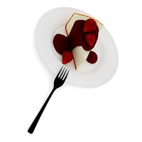 Cheesecake with Strawberry Sauce
