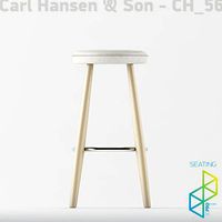 Carl Hansen Son CH56 Bar stool