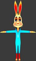Rabbit Low poly Rigged character