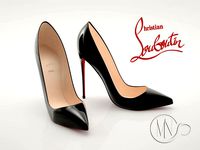 Pro - Louboutin Classic Shoes 3D model High and Low Poly