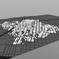 Los Angeles Cityscape for 3ds and obj