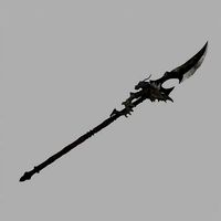 dragon spear lowpoly highpoly