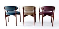 Dan Johnson Viscount Brass Accent and Leather Armchair