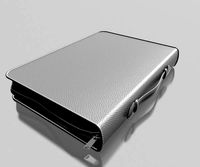 Gray Leather briefcase 01