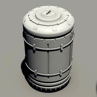 Sci-fi asset - round container