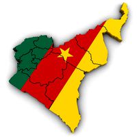 3d Political Map of Cameroon