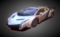 Lamborghini Veneno  dae obj 3ds fbx 3d printable stl