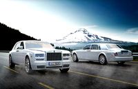 White luxury limousine