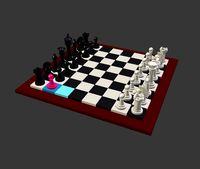 Chess Board with Pieces