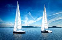 Sailboat with a high sail