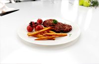 Dinner dish with steak