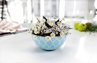 Flowers with ceramic pot