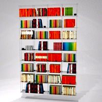 slimline bookcase with books h200 w132 d15