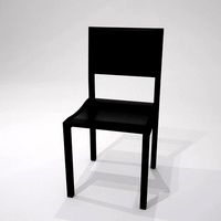 black oak and leather dining chair h88 w44 d45