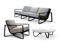 Holly Hunt Omura lounge armchair - Omura sofa - Meduse table