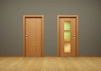 Modern Interior Wood Door - Real Wood UVW Maps - MUTE 6-6C