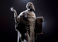 The statue of the sage Cyril Of Turau