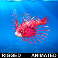 Cartoon Fish01 Rigged Animated