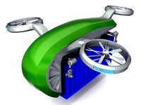 Cargo Quadrocopter  Dron Concept 02