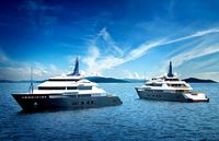 Rich luxury yacht