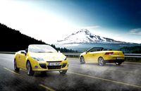 Yellow cabriolet