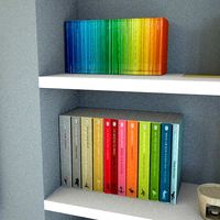 two sets of paperback books