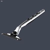 Detailed Gillette Mach 3 Razor cad model