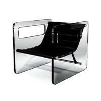 black modern leather armchair 43 am121