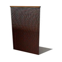 Brown wooden hanging shutters window blind 002 AM60