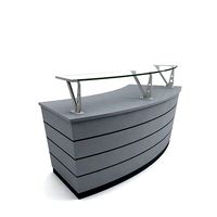 Grey modern table reception desk 12 AM89