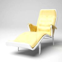 White modern lounge armchair 24 am5