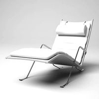 White modern lounge armchair 15 am5