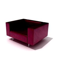 Red modern armchair 85 am45