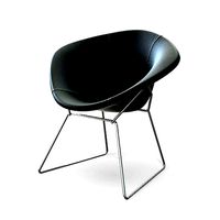 Black plastic armchair 28 am121