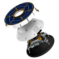 Mars Curiosity MSL Spacecraft and Skycrane