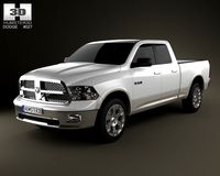 Dodge Ram 1500 Quad Cab Laramie 6foot 4inch Box 3D Model