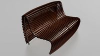 BB Italia Modern Wooden Bench 3D Model