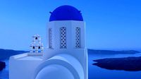 Santorini white church