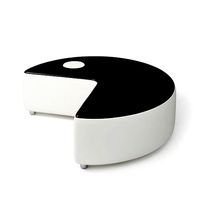 White And Black Pacman Sofa With Wheels