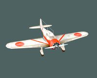Aircraft Nakajima Ki-27 LOW POLY