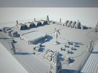 Futuristic sci fi military base
