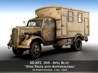 Opel Blitz - 3t Cargo Truck with Kofferaufbau- 21 PzDiv