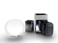 Glo-Ball Table Lamp with Square Vase