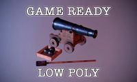 Shooting Cannon Game Ready Low-Poly PBR AR VR