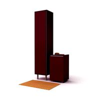 Burgandy Bathroom Storage Cabinets