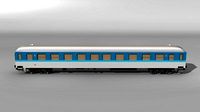 Interregio railway passenger car 3D Model
