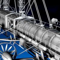 J Verne flying train