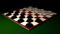 Red White Checker Board