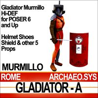Roman Gladiator Murmillo Props Poser Daz