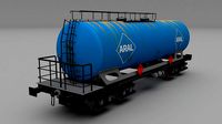 Aral rusty train tanker car